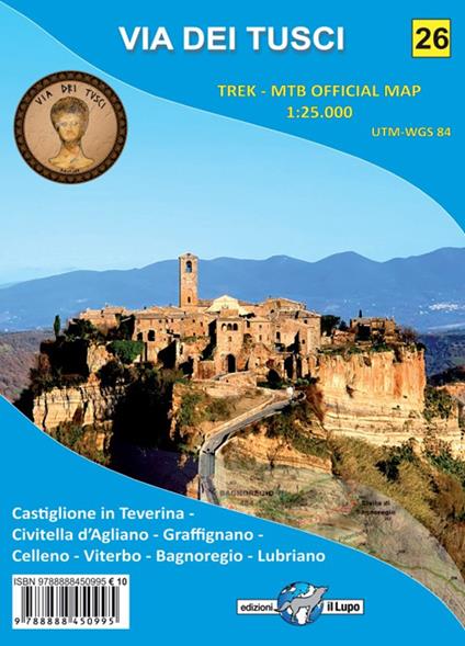 Via dei Tusci. Carta escursionistica 1:25.000 - copertina