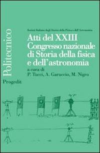 Atti del 23° Congresso nazionale di storia della fisica e dell'astronomia - copertina