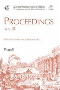 Proceedings. 39° Congresso internazionale di storia della medicina - copertina