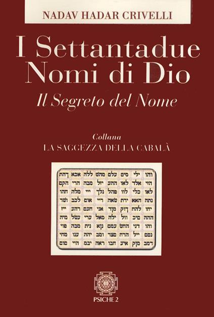I settantadue nomi di Dio. Il segreto del nome - Nadav Hadar Crivelli - copertina