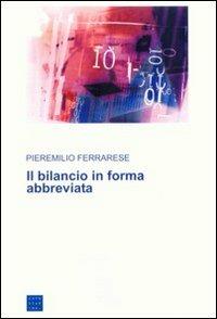 Il bilancio in forma abbreviata - Pieremilio Ferrarese - copertina
