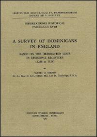 A Survey of dominicans in England based on the ordination lists in episcopal register (1268 to 1538) - Alfred B. Emden - copertina