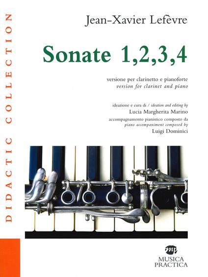 Sonate 1, 2, 3, 4. Versione per clarinetto e pianoforte - Jean Xavier Lefèvre - copertina