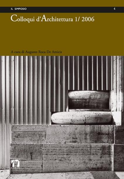Colloqui d'architettura. Vol. 1 - copertina