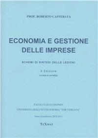 Economia e gestione delle imprese. Schemi di sintesi - Roberto Cafferata - copertina