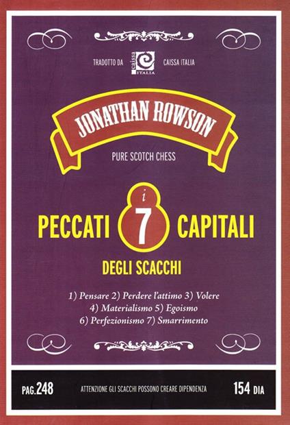 I sette peccati capitali degli scacchi - Jonathan Rowson - copertina