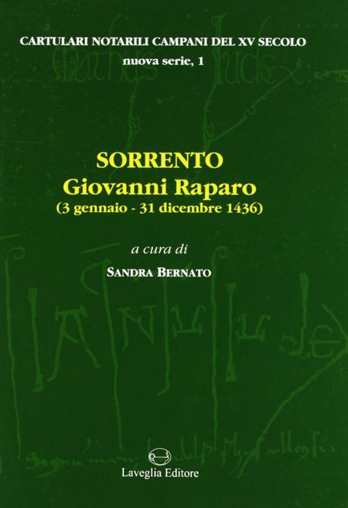 Sorrento: Giovanni Raparo (3 gennaio-31 dicembre 1436) - copertina