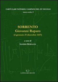 Sorrento. Giovanni Raparo (2 gennaio-31 dicembre 1437) - copertina
