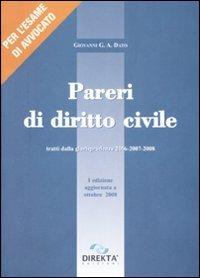 Pareri di diritto civile. Per l'esame di avvocato - Giovanni Dato - copertina