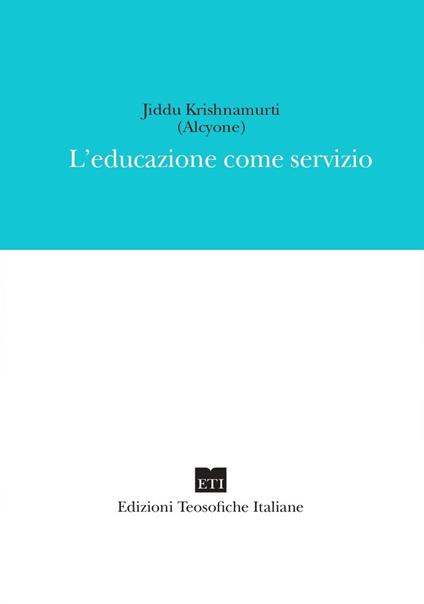 L' educazione come servizio - Alcyone - copertina