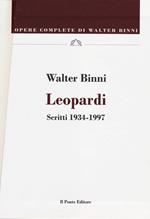 Leopardi. Scritti 1834-1837