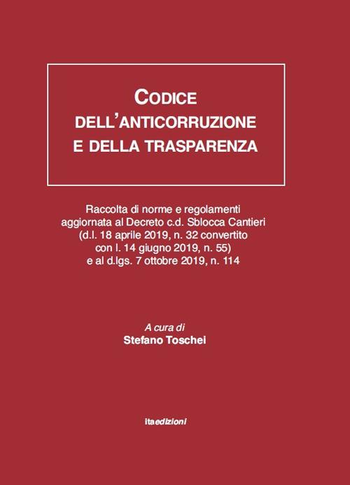 Codice dell'anticorruzione e della trasparenza - copertina