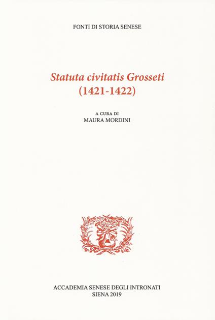 Statuta civitatis Grosseti (1421-1422) - copertina