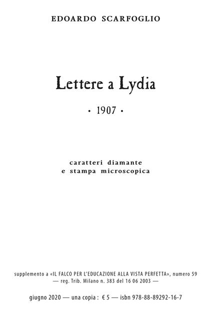 Lettere a Lydia. Ediz. speciale - Edoardo Scarfoglio - copertina