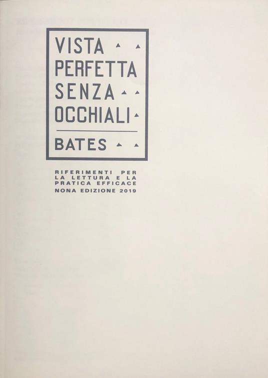 Riferimenti per la lettura e la pratica efficace di «Vista perfetta senza occhiali» - copertina