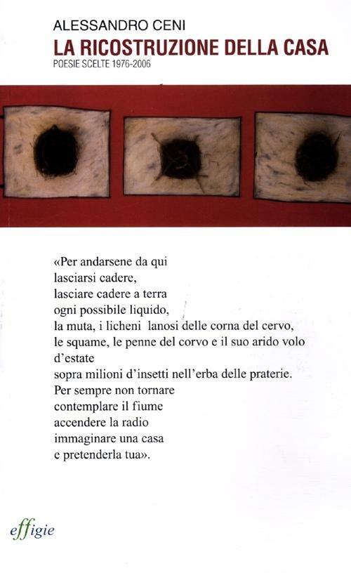 La ricostruzione della casa. Poesie scelte 1976-2006 - Alessandro Ceni - copertina
