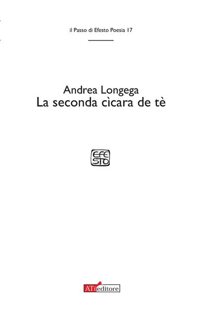 La seconda cìcara de tè - Andrea Longega - copertina
