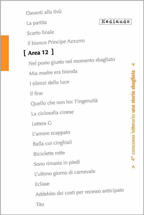 Area 12. 4° concorso letterario. Con e-book - Silvia Sanna,Luca Pozzoli,Simone Trabanelli - copertina