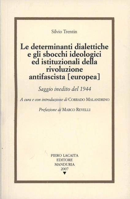 Silvio Trentin. Pensatore politico antifascista. Rivoluzione federalista - Corrado Malandrino - copertina