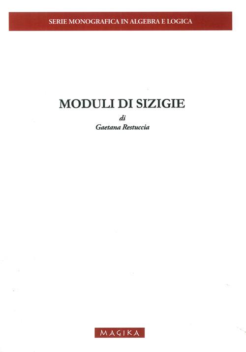 Moduli di sizigie - Gaetana Restuccia - copertina