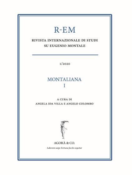 R-EM. Rivista internazionale di studi su Eugenio Montale (2020). Vol. 1: Montaliana - copertina