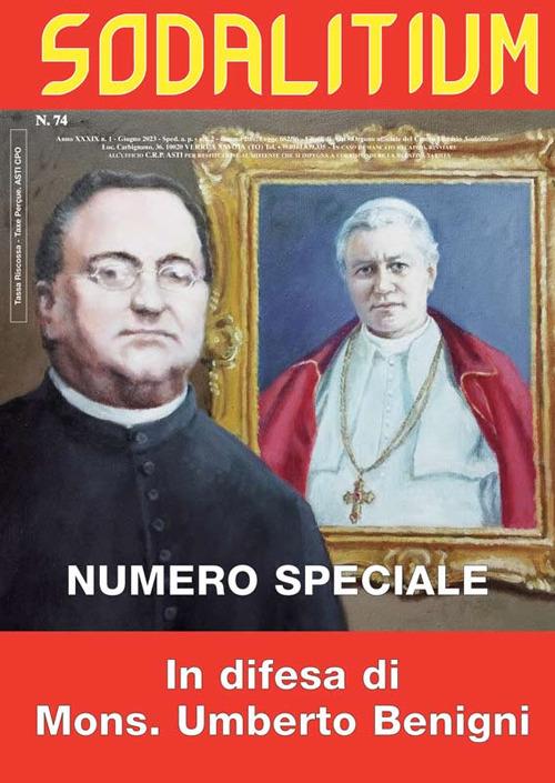 Sodalitium. Vol. 74: In difesa di Mons. Umberto Benigni - Francesco Ricossa - copertina