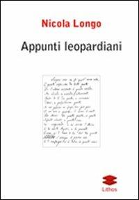Appunti leopardiani - Nicola Longo - copertina