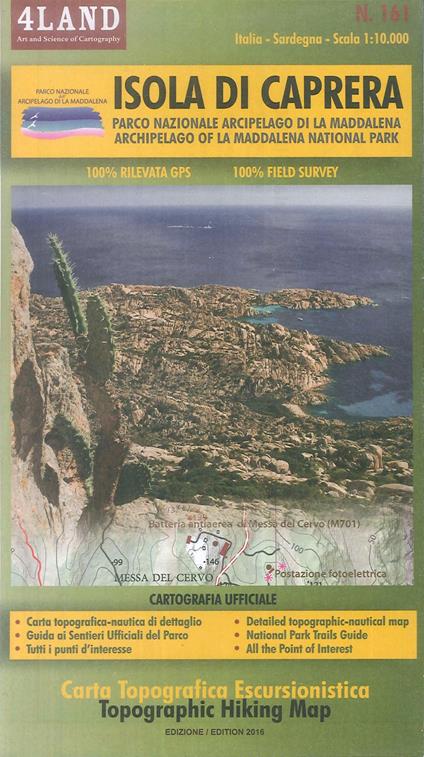 Isola di Caprera. Parco Nazionale Arcipela di La Maddalena-Archipelago of La Maddalena National Park 1:10.000. Ediz. bilingue - Enrico Casolari,Remo Nardini - copertina