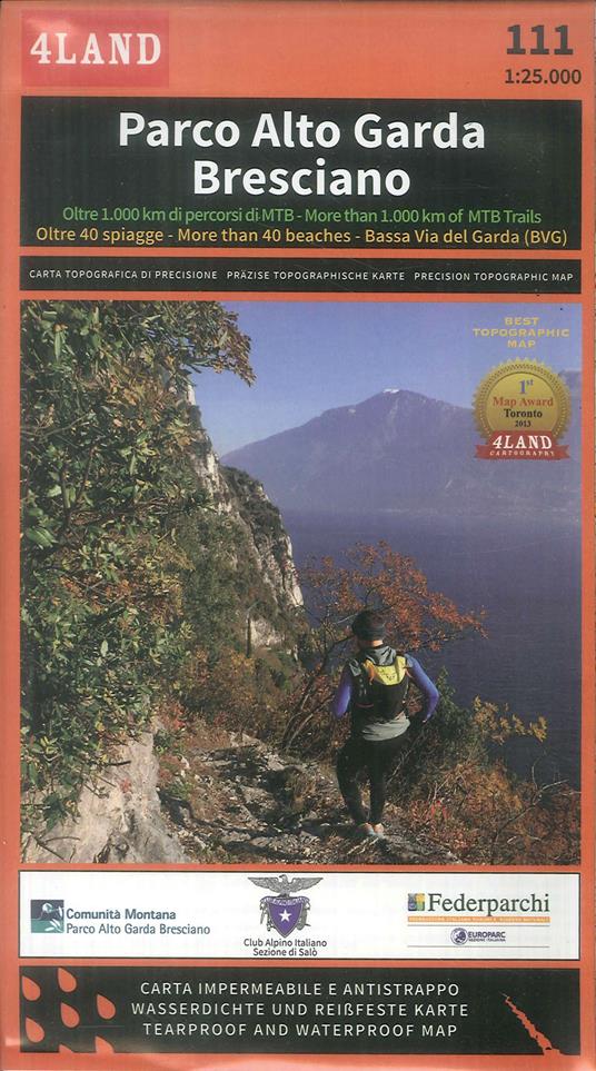 Parco Alto Garda bresciano. Carta escursionistica 1:25.000 - copertina