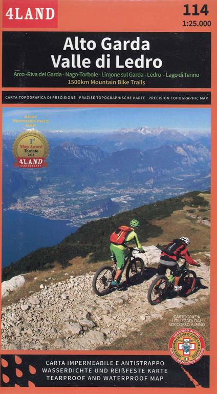 Alto Garda. Valle di Letro. Carta topografica di precisione 1:25.000 n. 114 - copertina