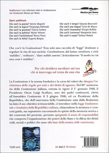 Che cos'è la Costituzione. Con fascicolo? DVD - Oscar L. Scalfaro - 3