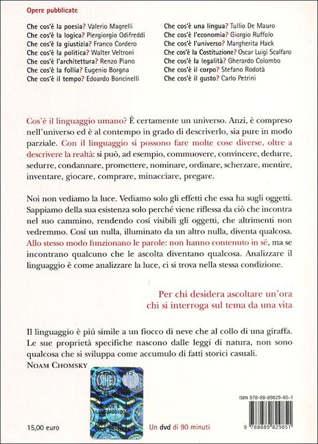 Che cos'è il linguaggio? DVD. Con libro - Andrea Moro - 2