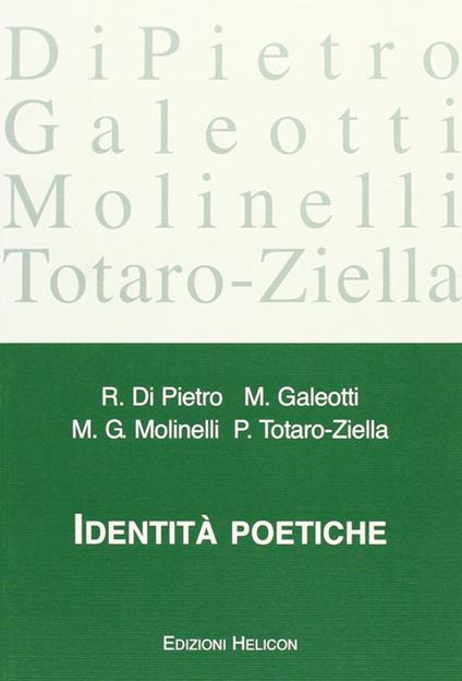 Identità poetiche - copertina