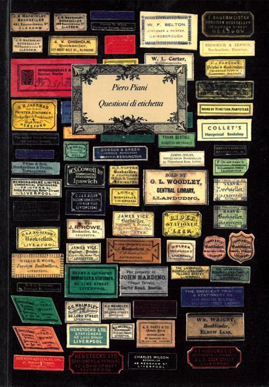 Questioni di etichetta (booklabels) - Piero Piani - copertina