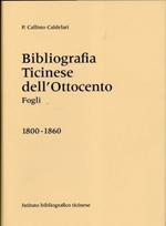 Bibliografia ticinese dell'Ottocento. Fogli