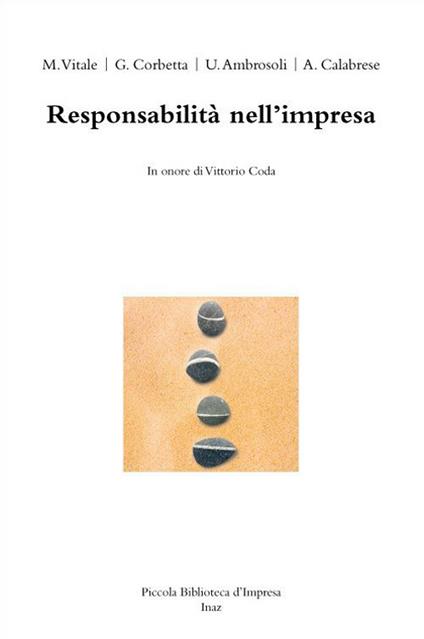 Responsabilità nell'impresa. In onore di Vittorio Coda - copertina