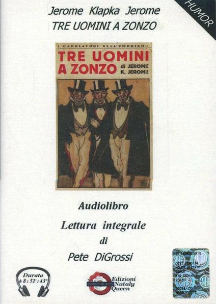 Tre uomini a zonzo. Audiolibro - Jerome K. Jerome - copertina