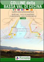Carta escursionistica delle colline della Bassa Val di Cecina. Ediz. multilingue