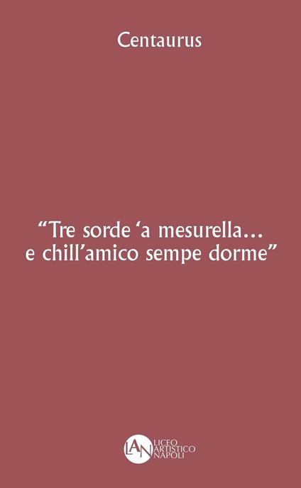 Tre sorde 'a mesurella... e chill'amico sempe dorme - copertina
