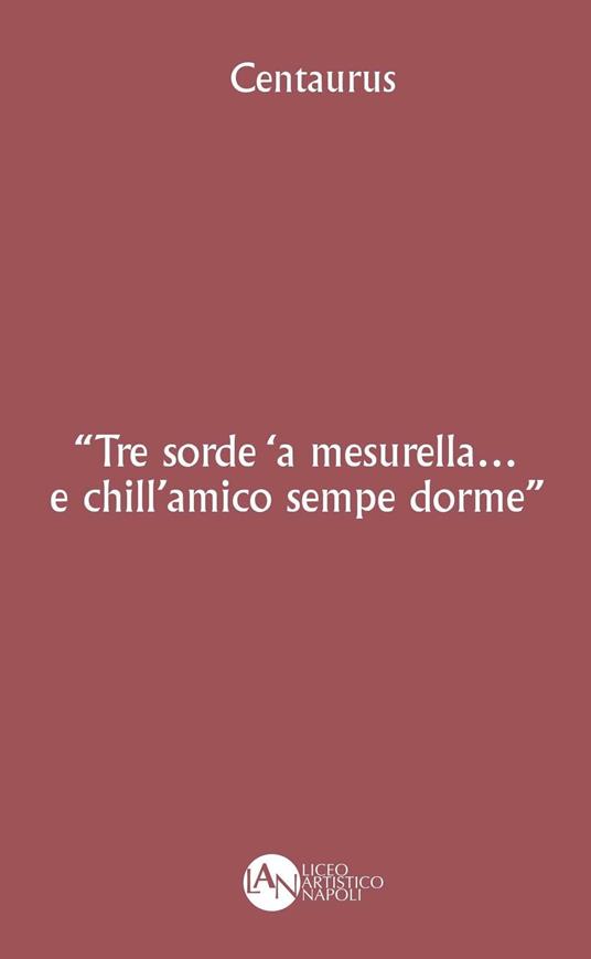 Tre sorde 'a mesurella... e chill'amico sempe dorme - copertina