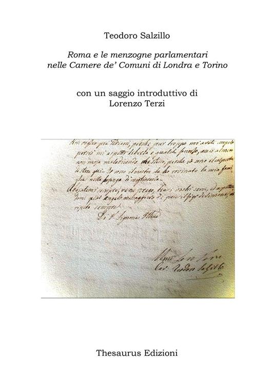 Roma e le menzogne parlamentari nelle Camere de' Comuni di Londra e Torino - Teodoro Salzillo - copertina