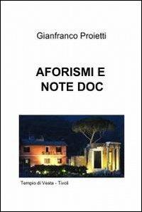 Aforismi e note doc - Gianfranco Proietti - copertina