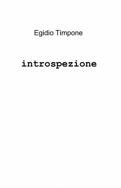 Introspezione - Egidio Timpone - copertina
