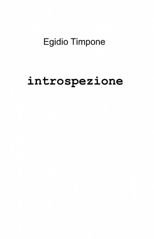 Introspezione - Egidio Timpone - copertina