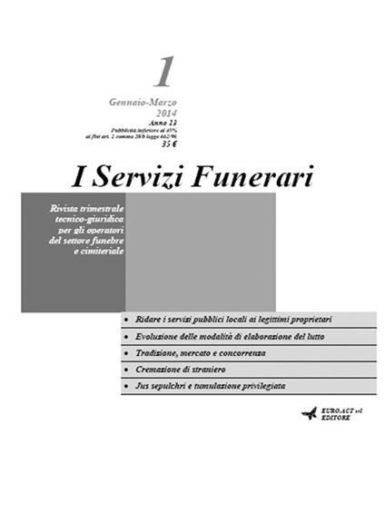 I servizi funerari Gennaio-Marzo 2014. Vol. 1 - Daniele Fogli - ebook