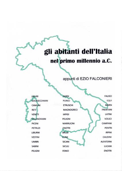 Gli abitanti dell'Italia nel primo millennio a.C - Ezio Falconieri - copertina