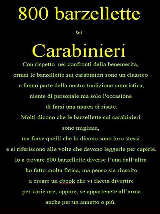 Barzellette sui carabinieri - Maurizio Olivieri - ebook