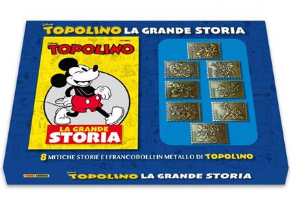 Topolino. La grande storia. Con 8 francobolli in metallo - copertina