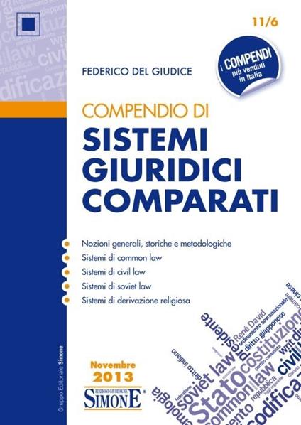 Compendio di sistemi giuridici comparati - Federico Del Giudice - copertina