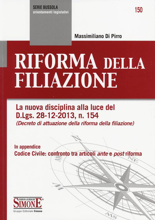 Riforma della filiazione - Massimiliano Di Pirro - copertina